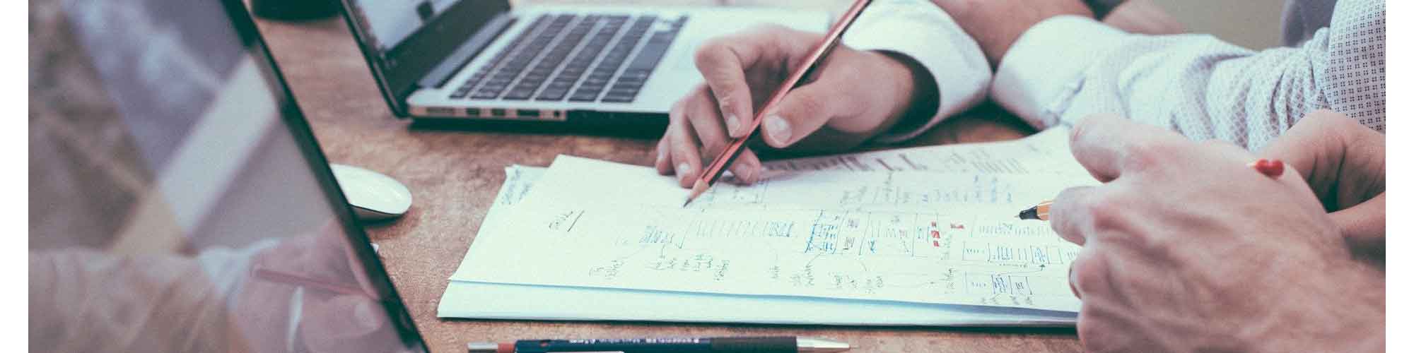 header hands typing on keyboard